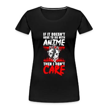 Cosplay Senpai Asian - Women's Premium Organic T-Shirt - black - Front - Mia (176cm)
