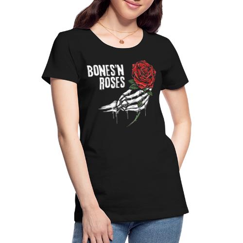 skull bones roses - Women's Premium Organic T-Shirt
