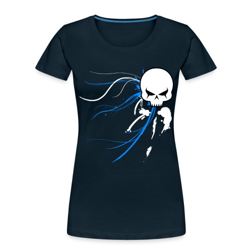 cyber skull bluw - Women's Premium Organic T-Shirt