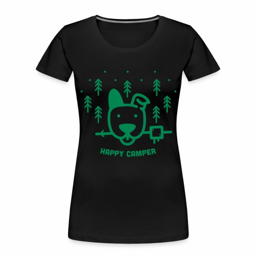 Happy Camping Dog - Women's Premium Organic T-Shirt