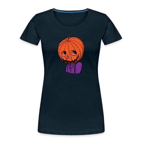 Pumpkin Head Halloween - Women's Premium Organic T-Shirt