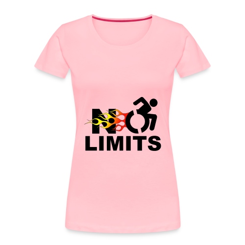 No limits for this wheelchair user * - Women's Premium Organic T-Shirt
