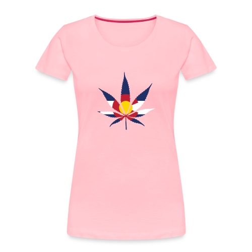 Colorado Pot Leaf Flag - Women's Premium Organic T-Shirt
