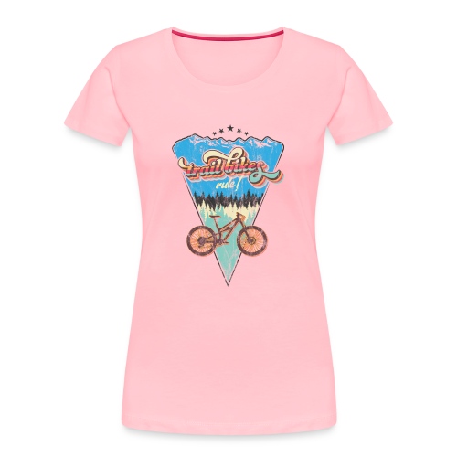 trail bikes rule washed and worn - Women's Premium Organic T-Shirt