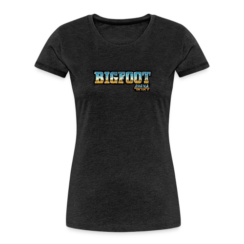 Distressed BIGFOOT 1 (2-Sided) - Women's Premium Organic T-Shirt