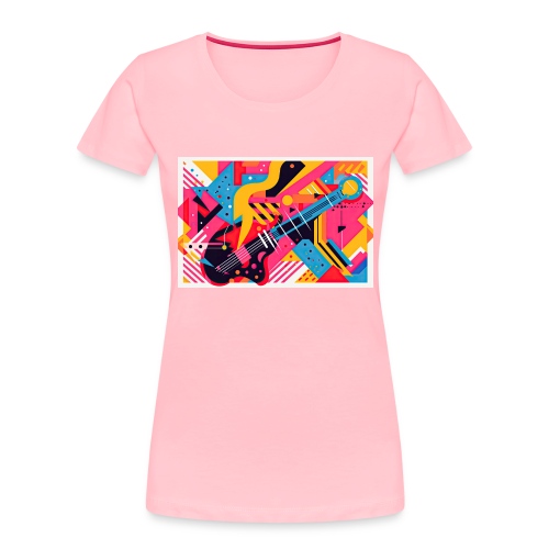 Memphis Design Rockabilly Abstract - Women's Premium Organic T-Shirt