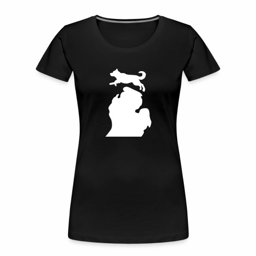 Bark Michigan Husky - Michigan Tech Colors - Women's Premium Organic T-Shirt