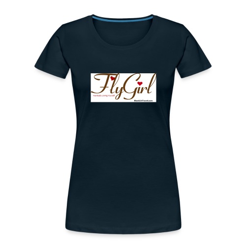 FlyGirlTextGray jpg - Women's Premium Organic T-Shirt