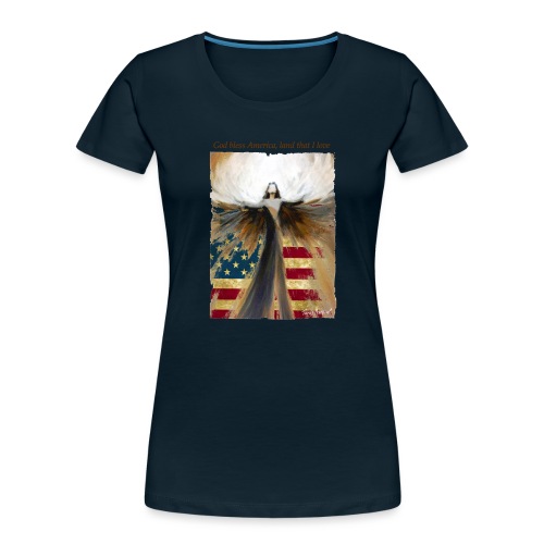 God bless America Angel_Strong color_Brown type - Women's Premium Organic T-Shirt