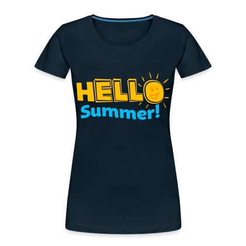 Kreative In Kinder Hello Summer! - Women's Premium Organic T-Shirt