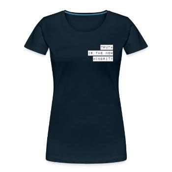 Truth - Women's Premium Organic T-Shirt - deep navy - Front - Mia (176cm)