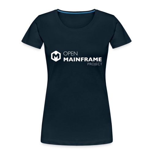 Open Mainframe Project - White Logo - Women's Premium Organic T-Shirt