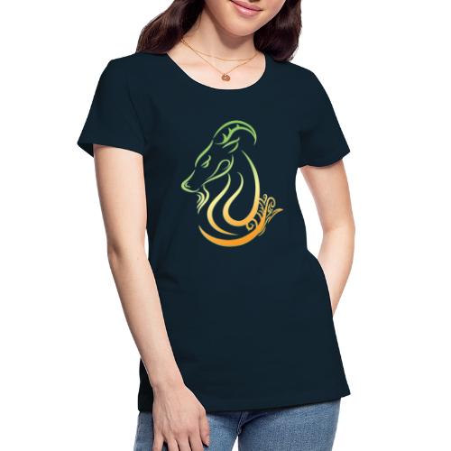 Capricorn Zodiac Sea Goat Astrology Logo - Women's Premium Organic T-Shirt