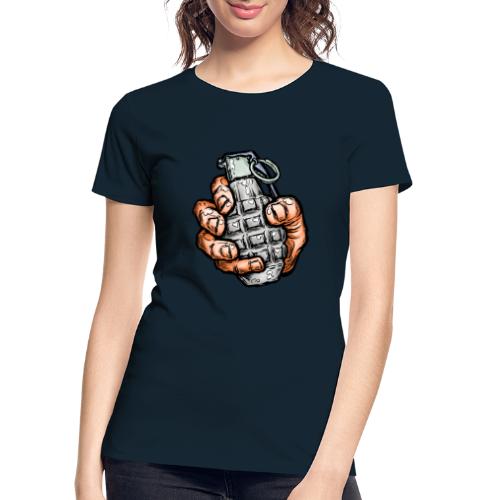 Hand Grenade In Comics Style - Women's Premium Organic T-Shirt