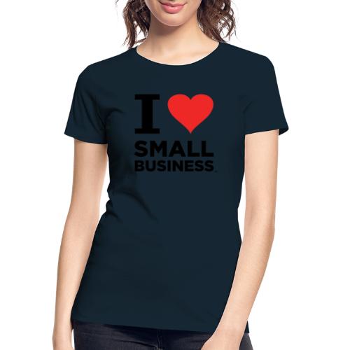 I Heart Small Business (Black & Red) - Women's Premium Organic T-Shirt