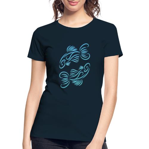 Pisces Zodiac Fish Water Sign Blue Green - Women's Premium Organic T-Shirt