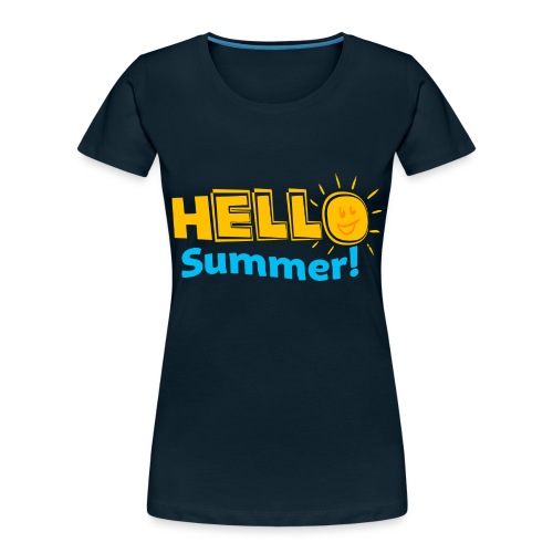 Kreative In Kinder Hello Summer! - Women's Premium Organic T-Shirt