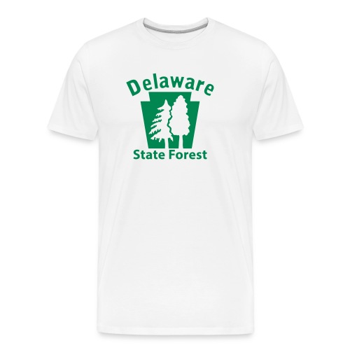 Delaware State Forest Keystone (w/trees) - Men's Premium Organic T-Shirt