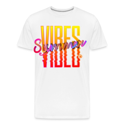 summer vibes modern text typography - Men's Premium Organic T-Shirt