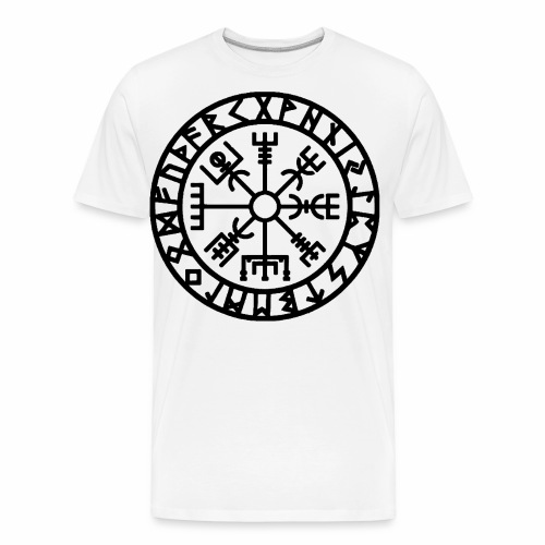 Viking Rune Vegvisir The Runic Compass - Men's Premium Organic T-Shirt