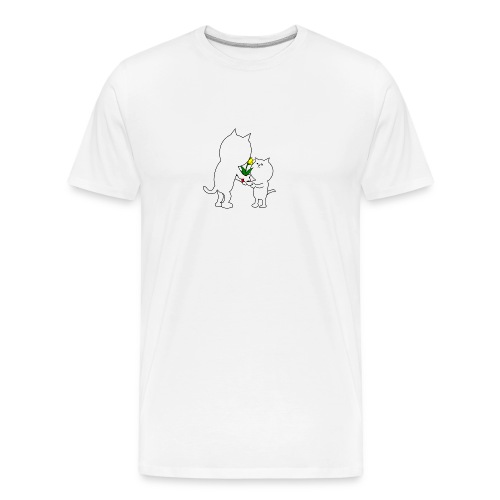 Cat is giving flower - Men's Premium Organic T-Shirt