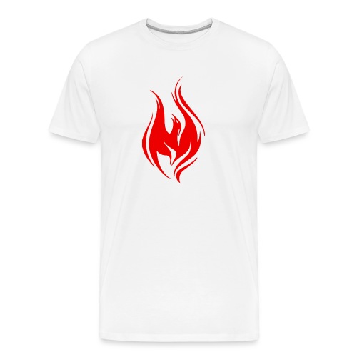 Front (DMN-Red) _ Back (Phoenix-Red) - Men's Premium Organic T-Shirt