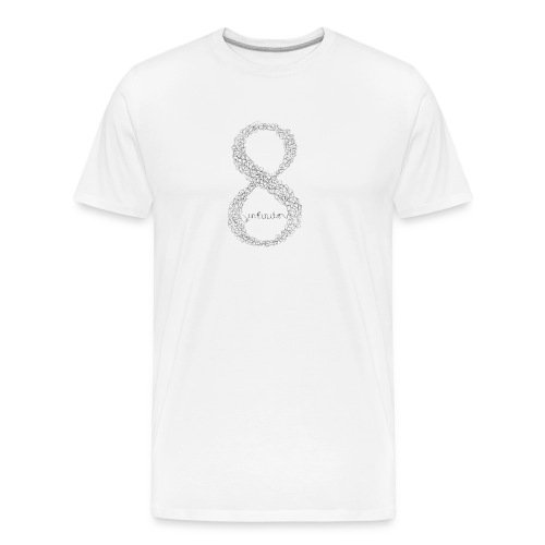8 infinito line black - Men's Premium Organic T-Shirt