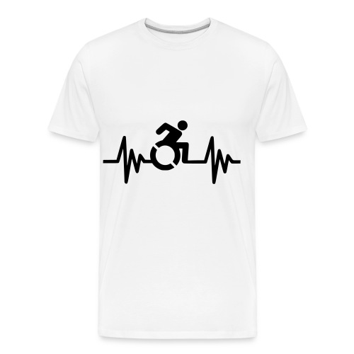 Wheelchair user with a heartbeat * - Men's Premium Organic T-Shirt