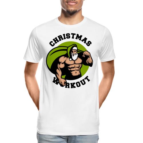 christmas bodybuilding santa fitness - Men's Premium Organic T-Shirt