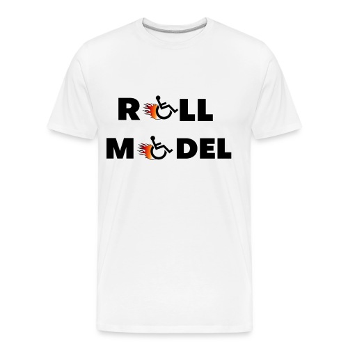 Roll model in a wheelchair, for wheelchair users - Men's Premium Organic T-Shirt