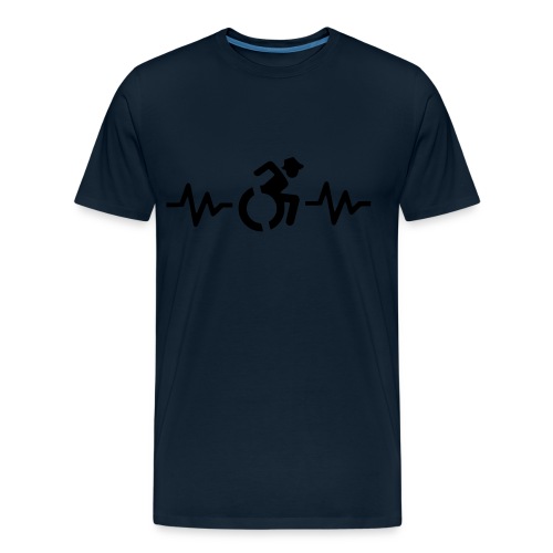 Wheelchair heartbeat, for wheelchair users # - Men's Premium Organic T-Shirt