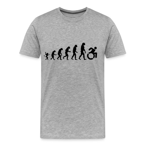 Wheelchair evolution, from walking to wheelchair - Men's Premium Organic T-Shirt