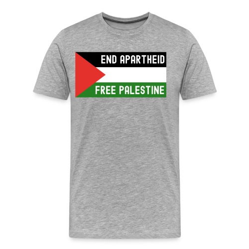 End Apartheid Free Palestine, Flag of Palestine - Men's Premium Organic T-Shirt