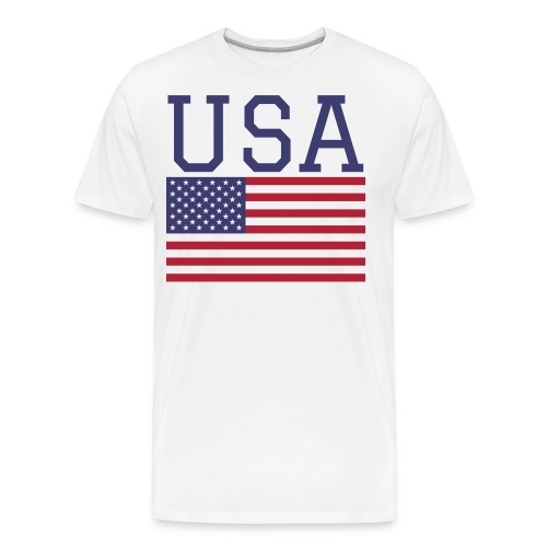 USA American Flag - Fourth of July Everyday - Men's Premium Organic T-Shirt