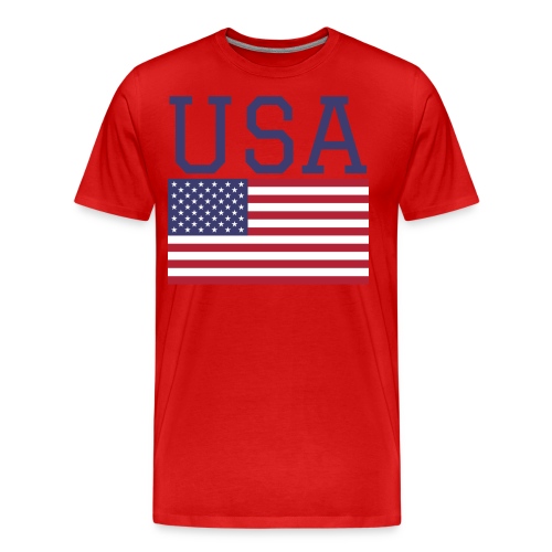 USA American Flag - Fourth of July Everyday - Men's Premium Organic T-Shirt