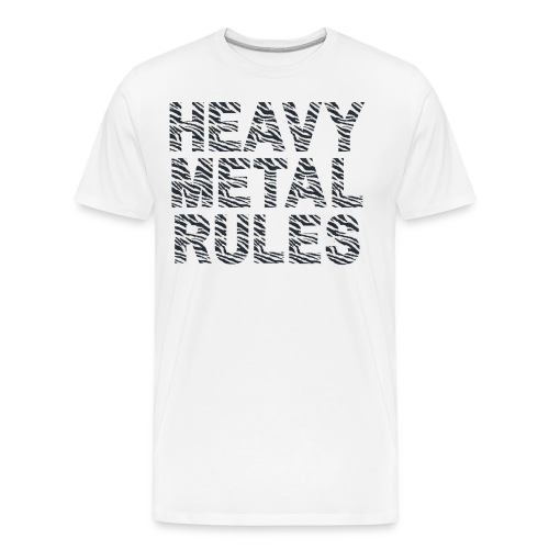 Heavy Metal Rules Zebra Man - Men's Premium Organic T-Shirt