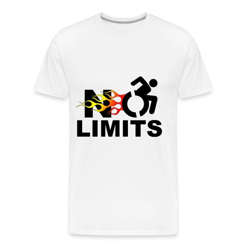 No limits for me with my wheelchair - Men's Premium Organic T-Shirt
