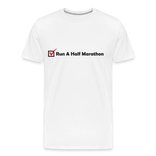 RUN HALF MARATHON CHECK - Men's Premium Organic T-Shirt