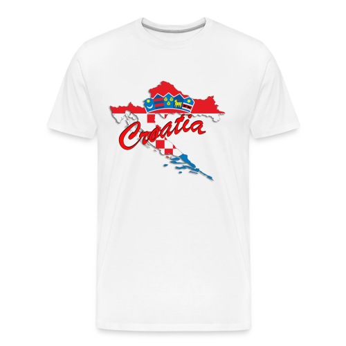 Croatia Football Team Colours T-Shirt Treasure Des - Men's Premium Organic T-Shirt