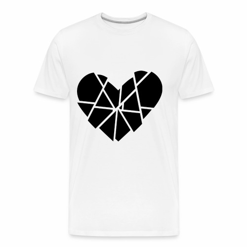 Heart Broken Shards Anti Valentine's Day - Men's Premium Organic T-Shirt