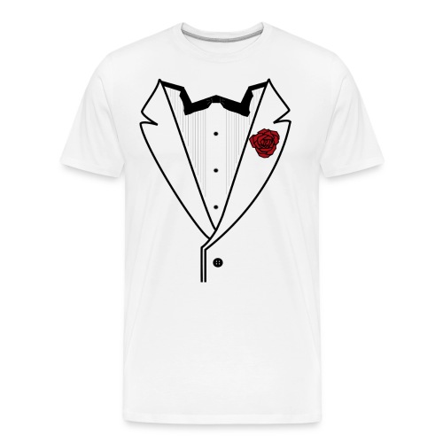 Tuxedo w/Black Lined Lapel - Men's Premium Organic T-Shirt