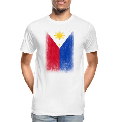 Philippines Filipino Pride Flag Grunge Look - Men's Premium Organic T-Shirt