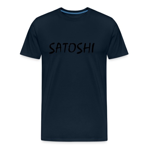 Satoshi only name stroke btc founder nakamoto - Men's Premium Organic T-Shirt