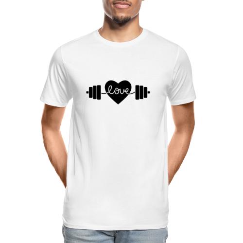Power Lifting Love - Men's Premium Organic T-Shirt