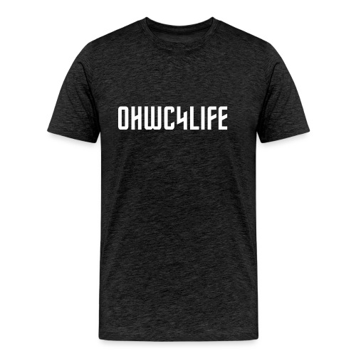 OHWC4LIFE text WH-NO-BG - Men's Premium Organic T-Shirt