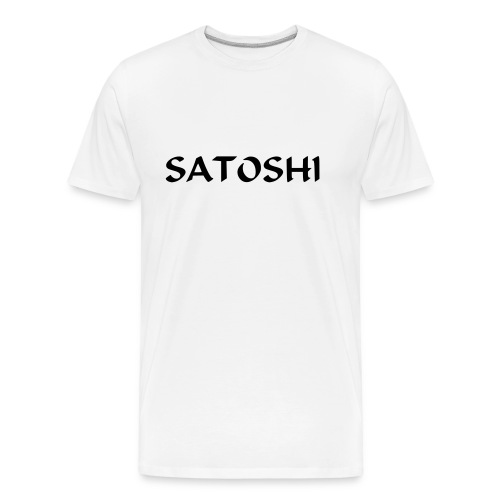 Satoshi only the name stroke btc founder nakamoto - Men's Premium Organic T-Shirt