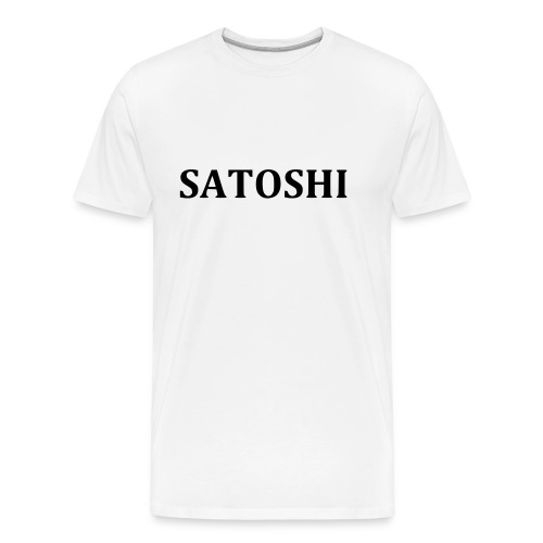 Satoshi only the name stroke - Men's Premium Organic T-Shirt