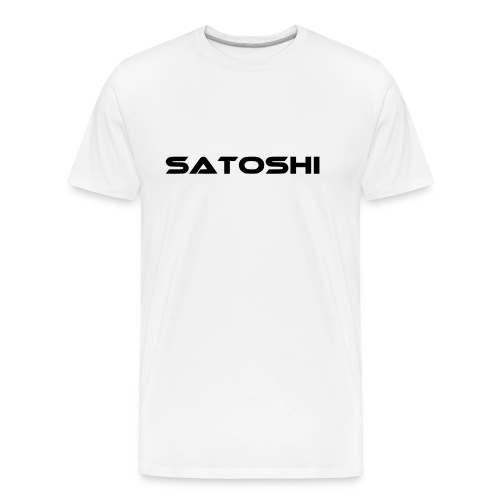 satoshi stroke only one word satoshi, bitcoiner - Men's Premium Organic T-Shirt
