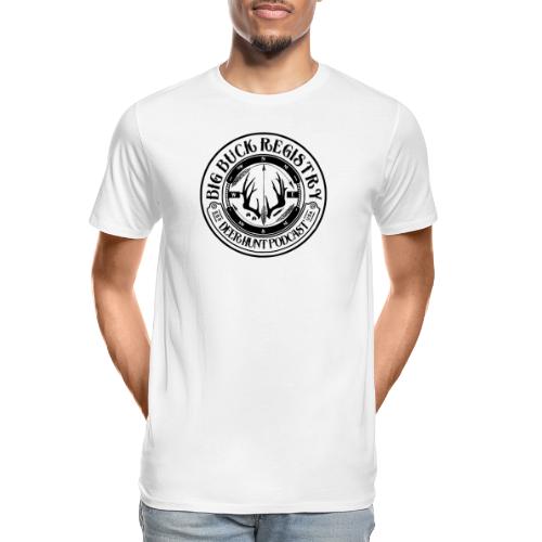 Big Buck Registry White Back Drop - Men's Premium Organic T-Shirt