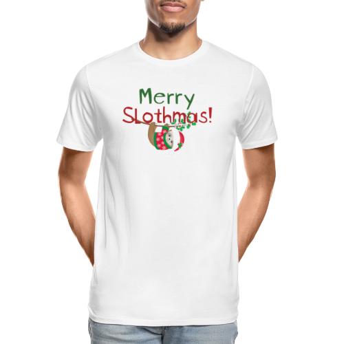 Merry Slothmas! | Super Cute Santa Sloth Christmas - Men's Premium Organic T-Shirt